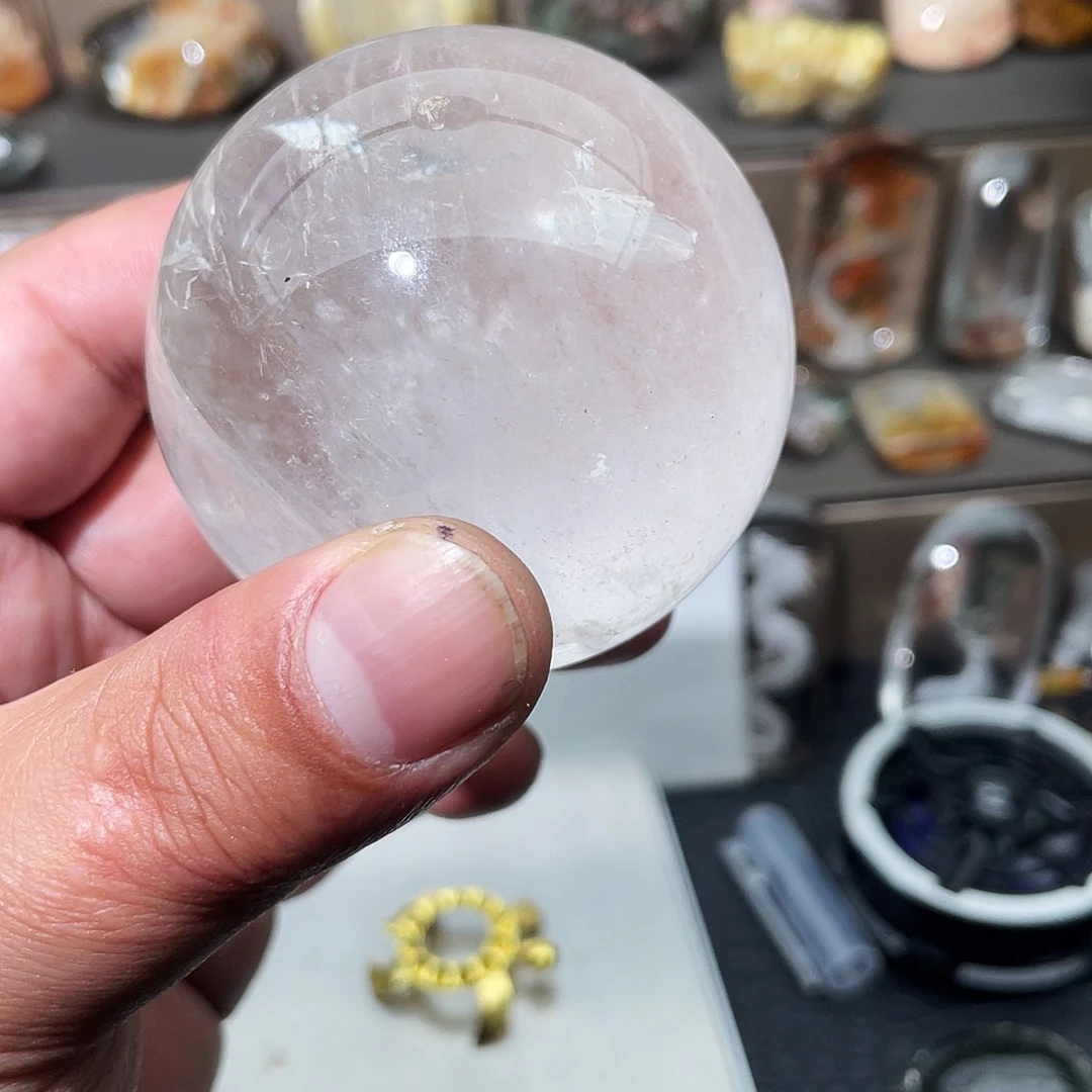 水晶颈饰未镶嵌无*子天然水晶