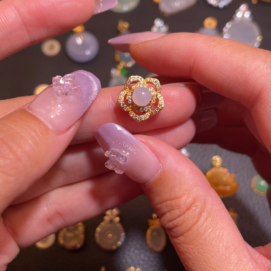 翡翠银S925镶嵌颈饰