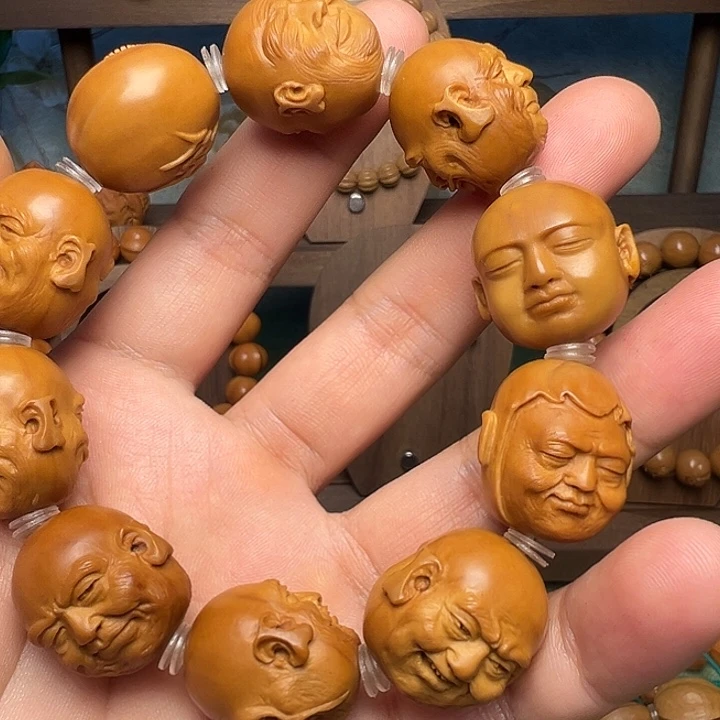 黑***地橄榄核手串/手链双面十八罗汉