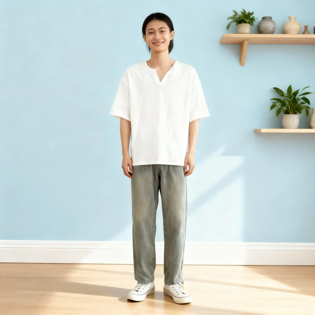 6230.潮牌高街水洗牛仔裤裤子男松紧腰抽绳宽松直筒垂感长裤