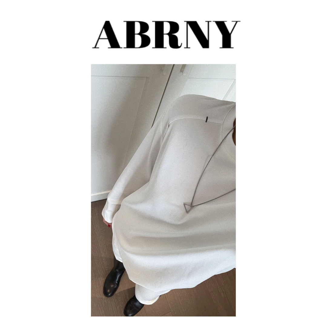 许小黑【留白空间】圆领大版T宽松纯色百搭慵懒上衣23529