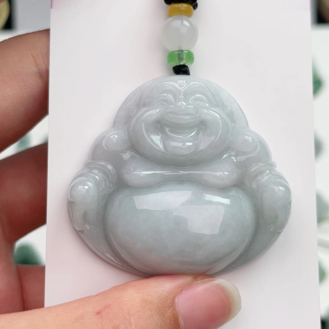 翡翠未镶嵌颈饰佛公