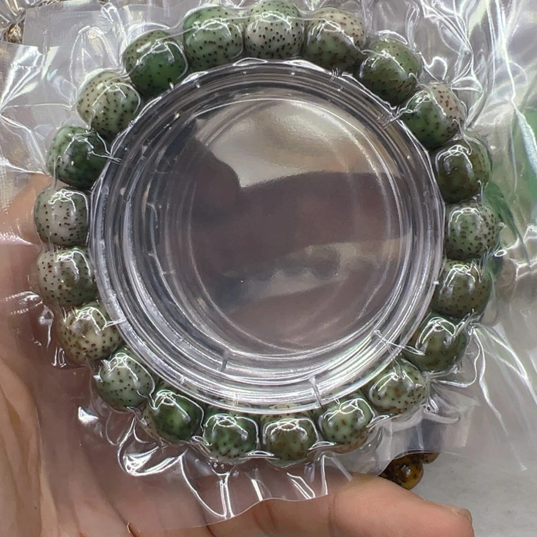 手串星月菩提37传说绿星月菩提单圈11左右