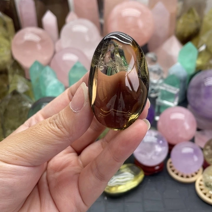 W***生未镶嵌珠宝半成品水晶38打V字孔道不退不换