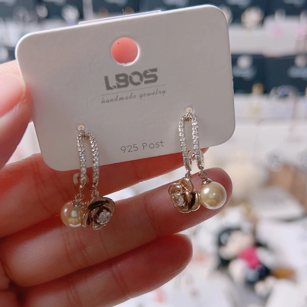 琉璃纯铜合金耳环的