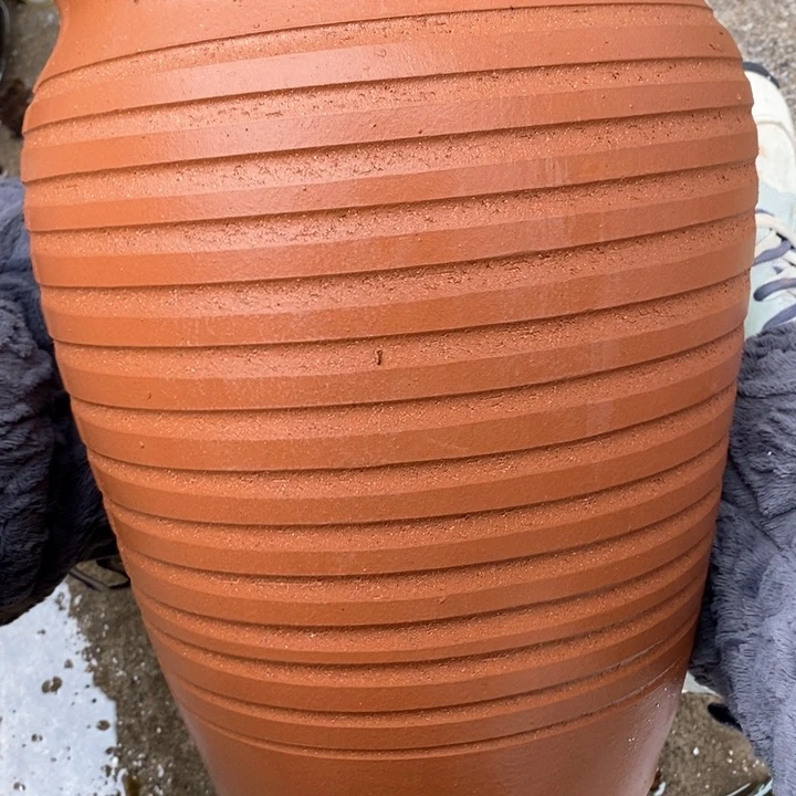 紫砂花盆高约30口约21