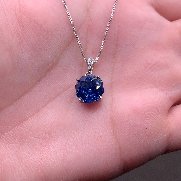吊坠(赠链)银S925镶嵌托帕石