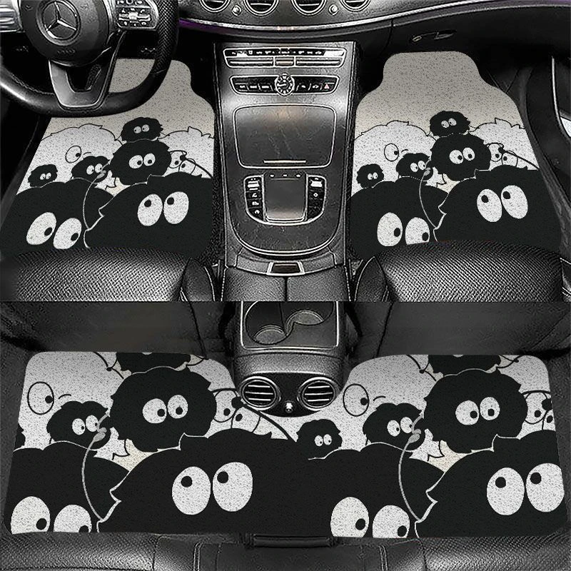 汽车脚垫卡通风加厚耐脏防滑丝圈脚垫除尘通用车内全套脚垫