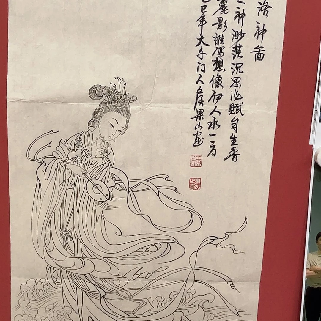 国画侯果山老师亲笔手绘作品月