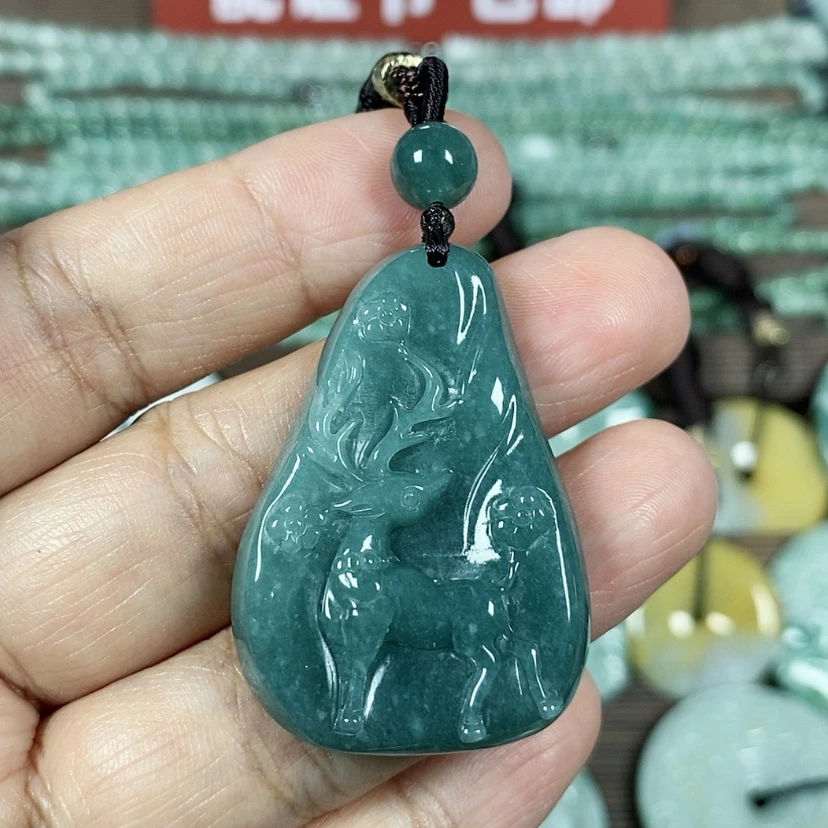 【闪购商品】翡翠颈饰未镶嵌玉吊坠翡翠玉一路有你一路相伴小款