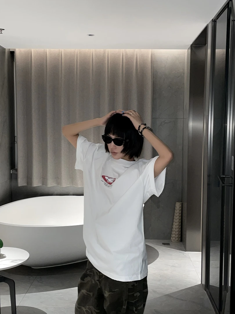 「灵魂赛车手」美式复古透气正肩短袖宽松休闲T恤