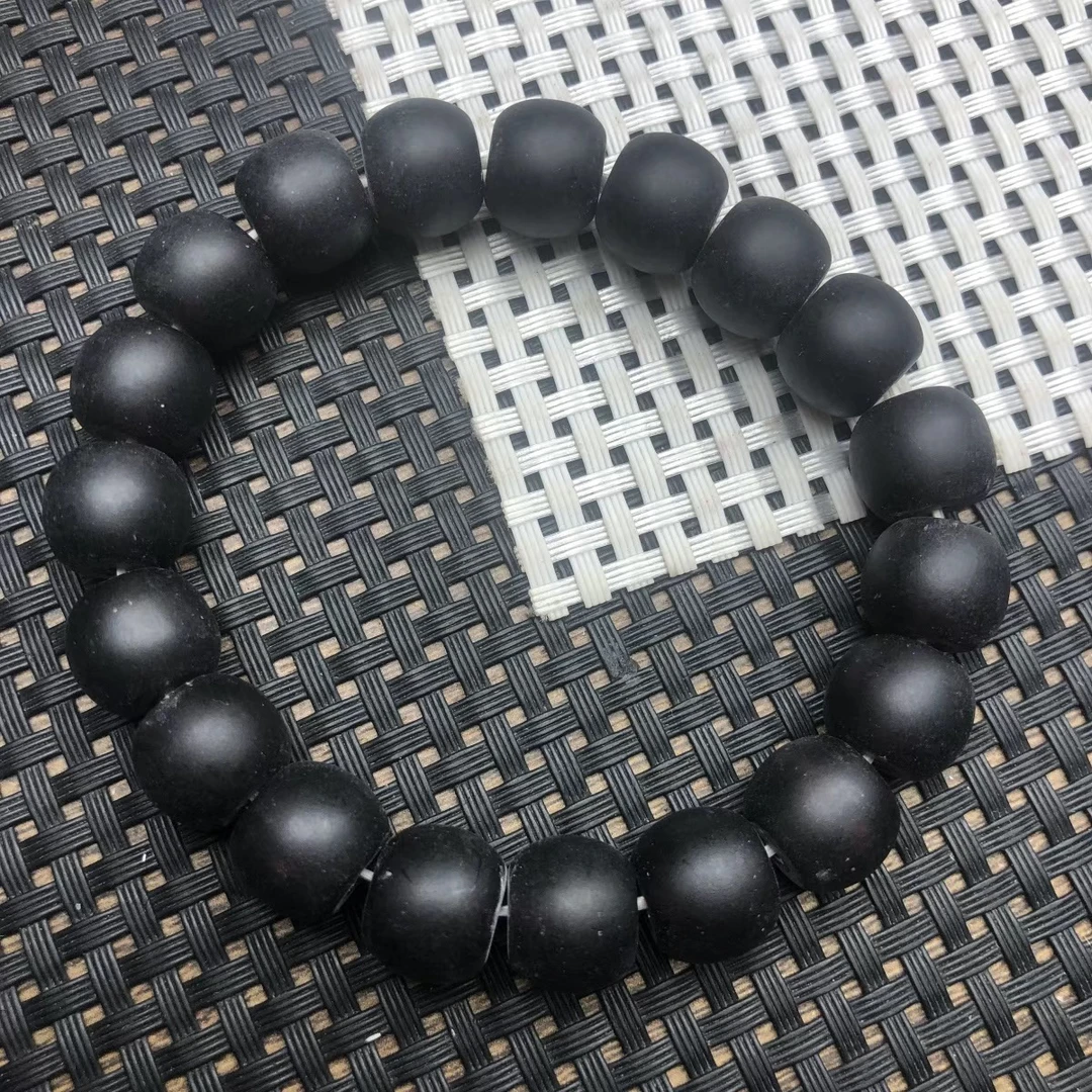 黑红色12mm苹果珠手串214