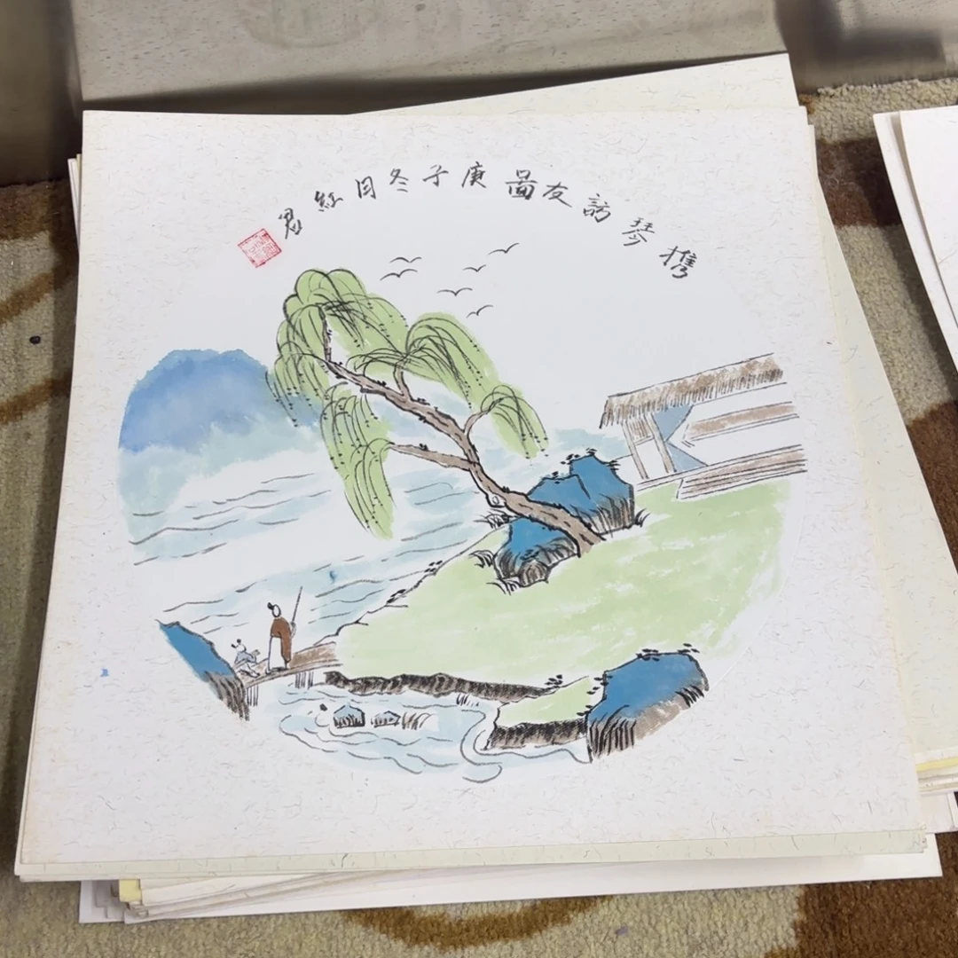 国画38-38卡纸作品童