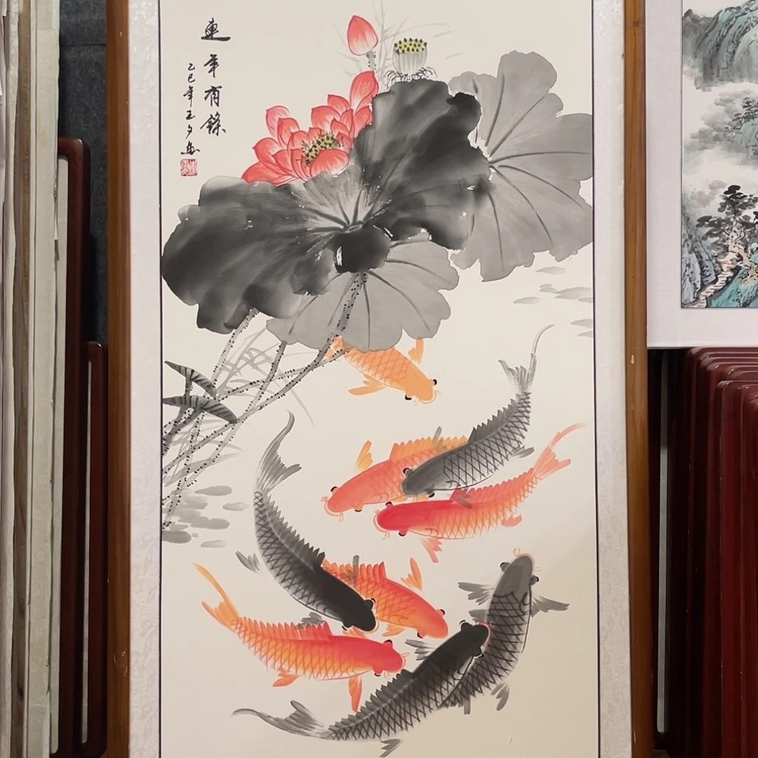 国画带框尺寸63*123厘米