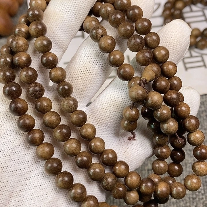 檀香木手串/手链老山檀香阴沉0.8/108微瑕