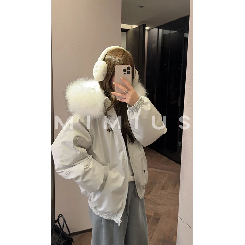 【mimius】U 可溯源三星安心羽绒 露思同款大毛领派克羽绒服 G10401