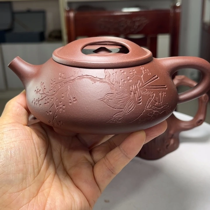 茶壶紫砂紫砂花茶