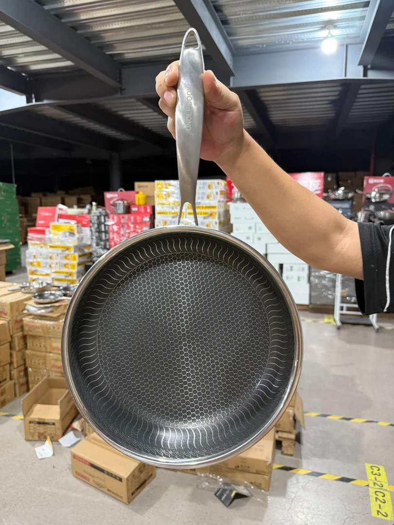 品牌尾货 304不锈钢双面不粘平底煎锅  26cm