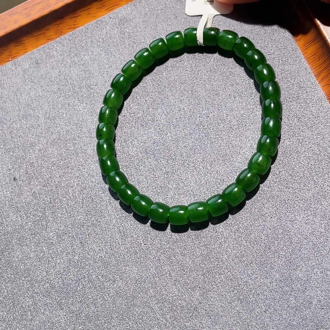 手链未镶嵌和田玉（碧玉）碧玉手串