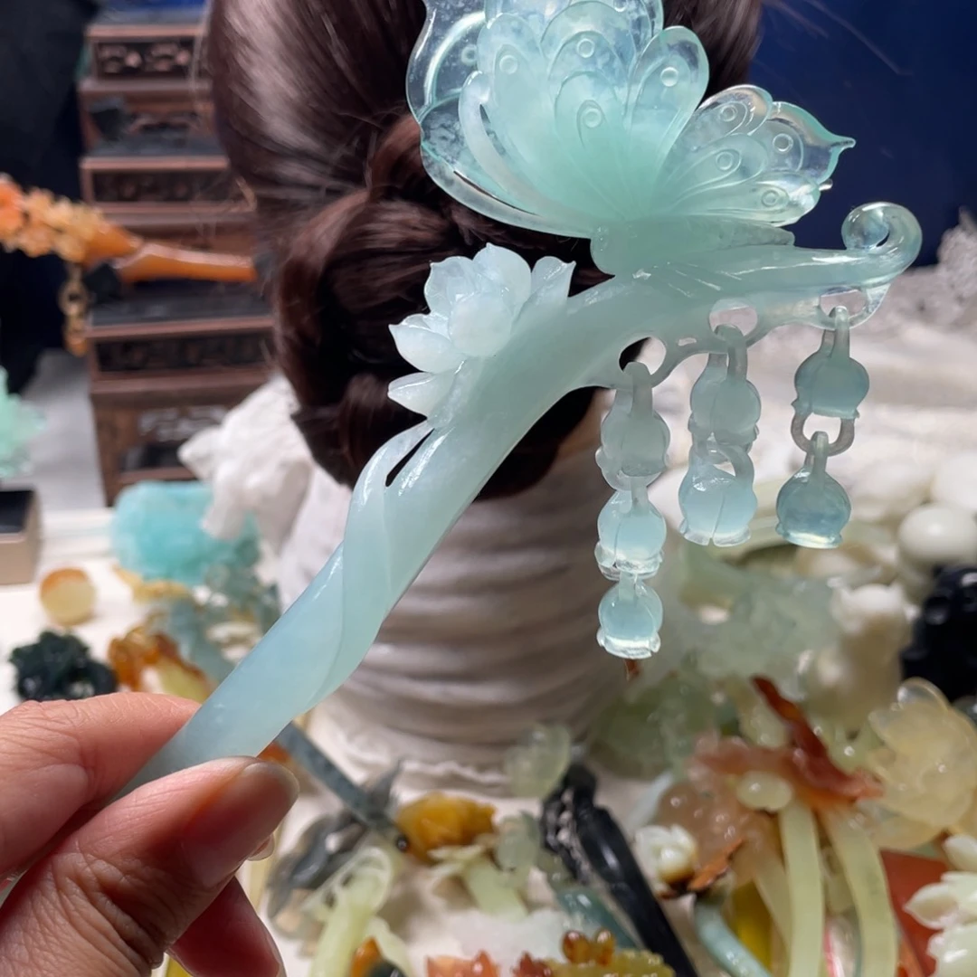 【闪购商品】未镶嵌岫玉发饰锦