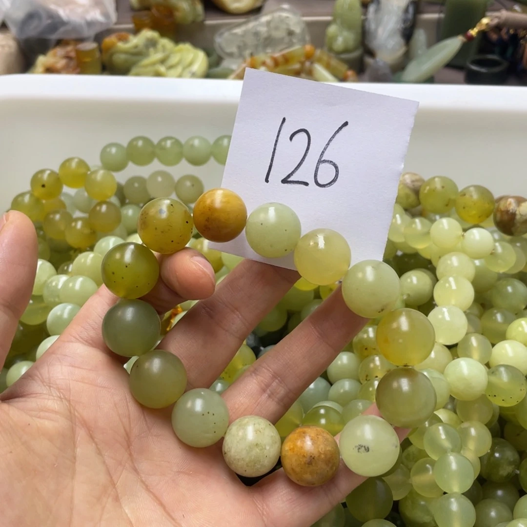 未镶嵌蛇纹石玉手链