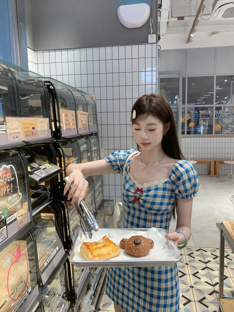 EIA一尧【海盐泡芙】韩系俏皮bm风连衣裙气质显瘦夏日欧若风长短款