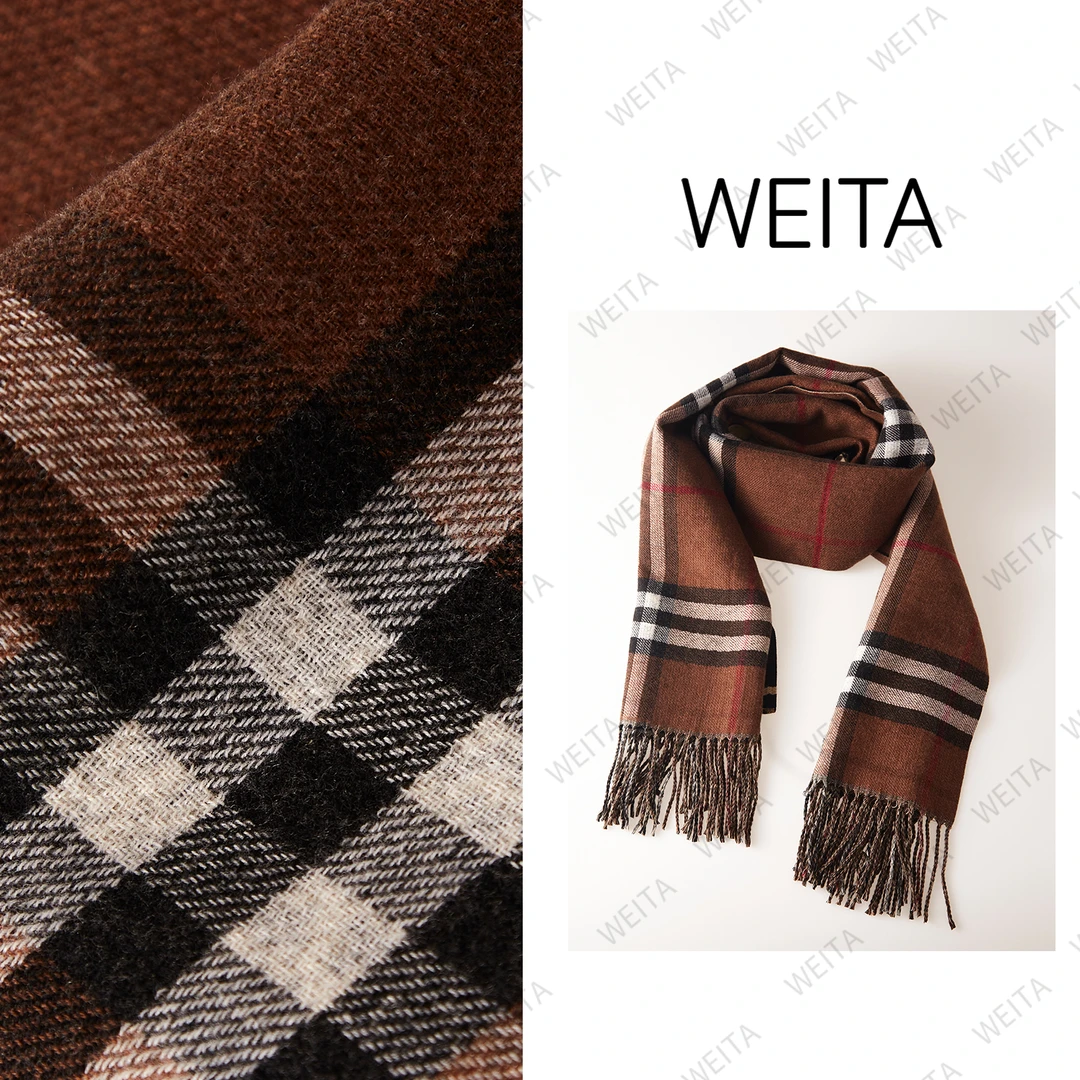 【丫头baby专属】2024新格子百搭韩版老花款围巾YT24MA950002