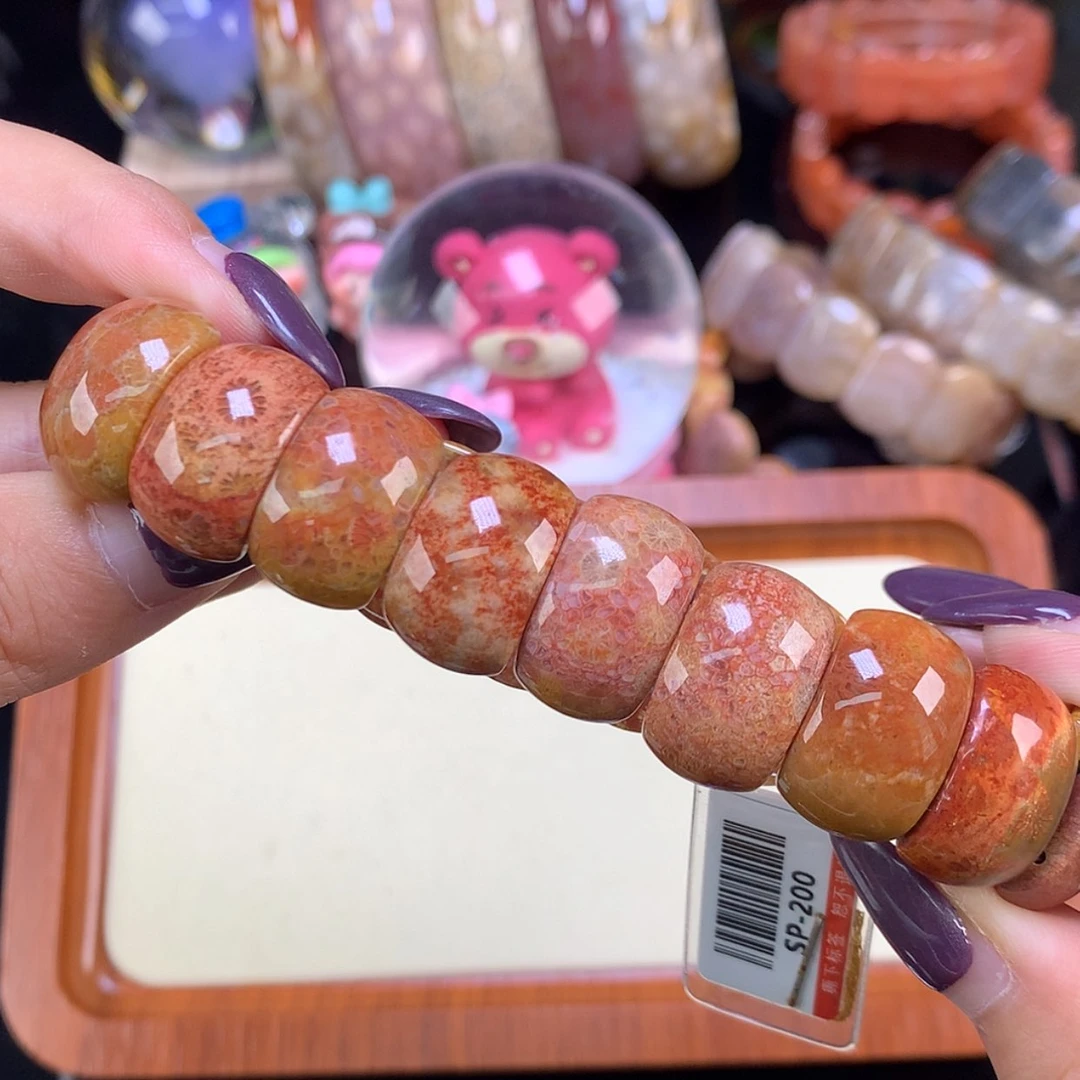 【闪购商品】颈饰未镶嵌硅化珊瑚（珊瑚玉）福利手牌200漏128（5号）
