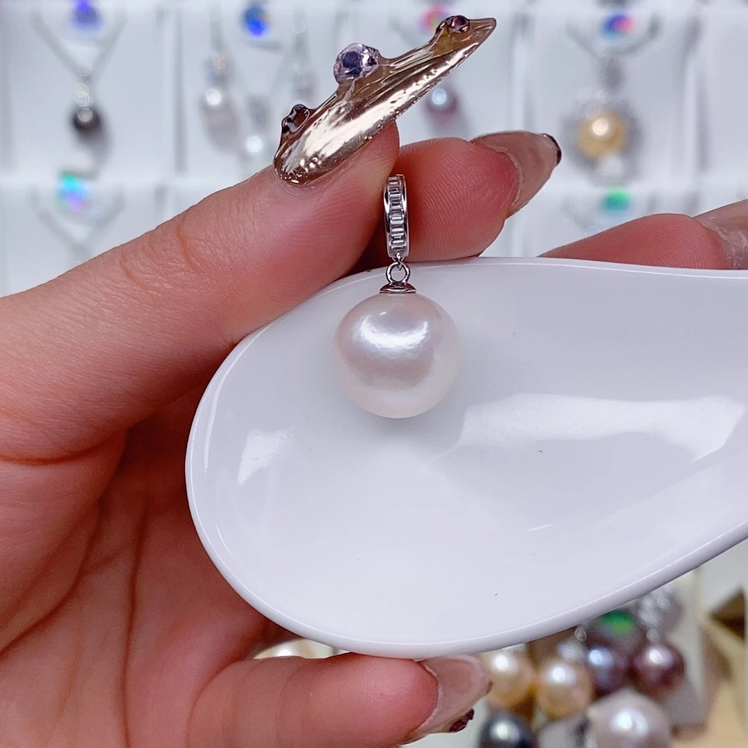 吊坠(赠链)淡水珍珠银S925镶嵌13➕