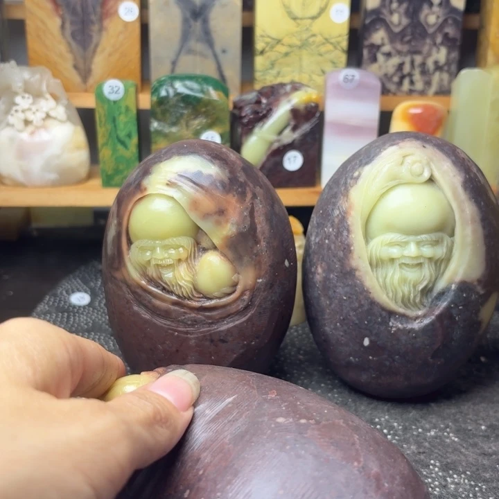 特***师老挝石青田龙蛋石