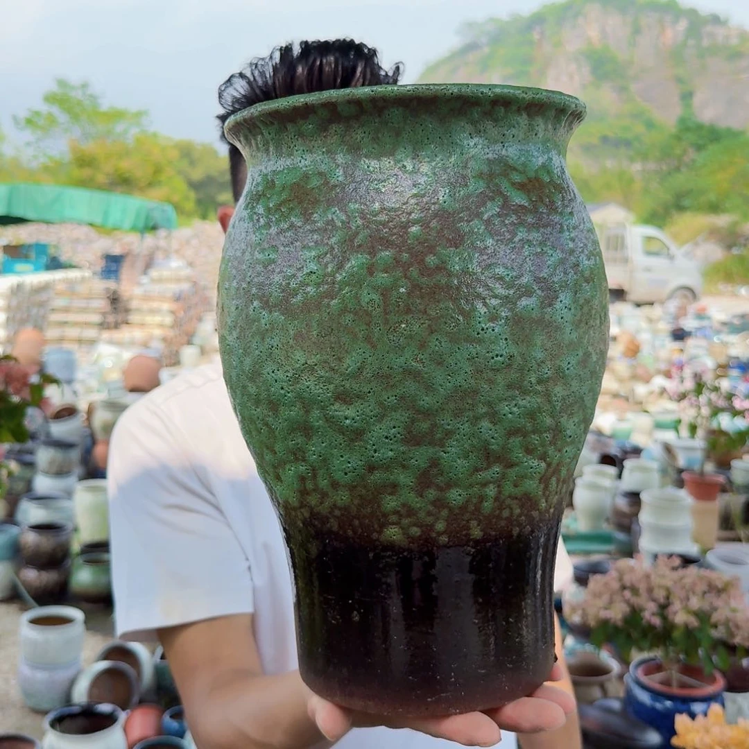 紫砂花盆口20高31.5（一个美人鱼牛油果