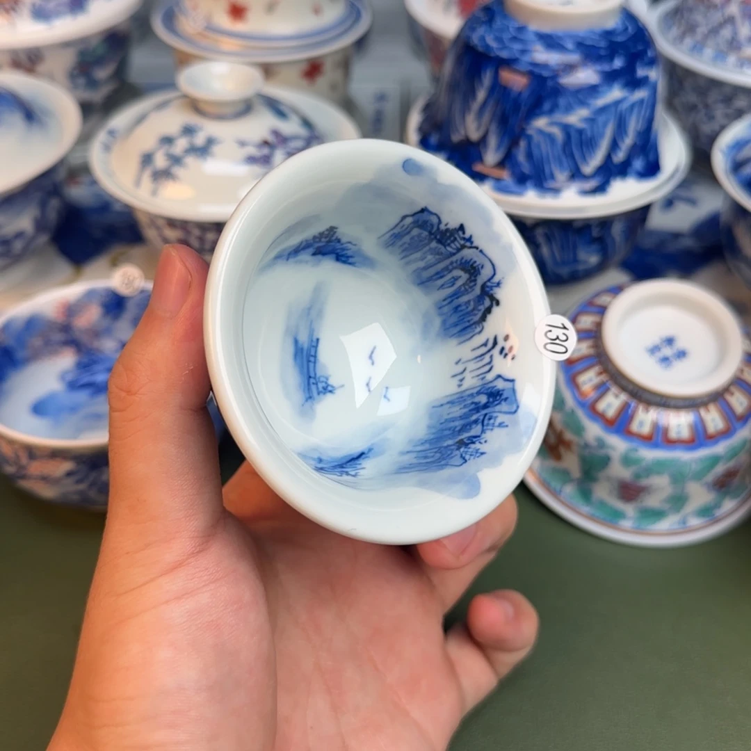 彦祖纯手工手绘茶具130