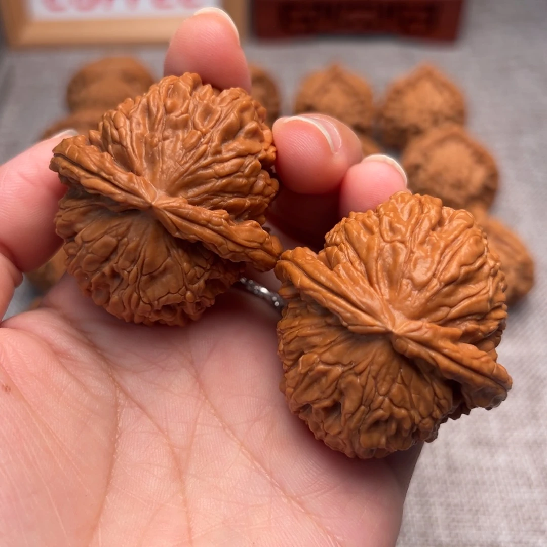 文玩核桃把件精品白狮子43全品