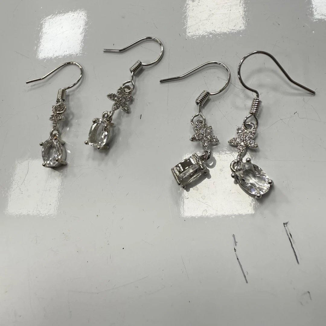 【书记甄选】天然白水晶耳钩 多样性发一件 BB190