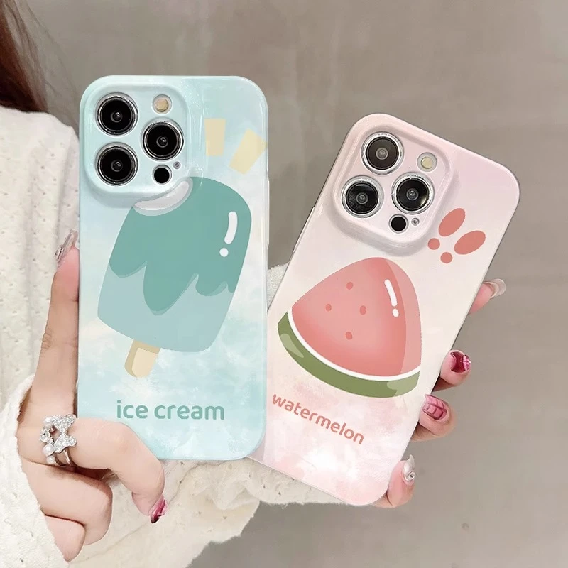 菲林软壳防摔夏日雪糕适用苹果16华为reno13小米15vivox200 1加