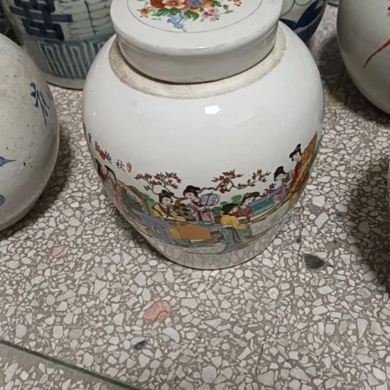 有***福摆件陶青花陶瓷摆件青花陶瓷摆件粉彩