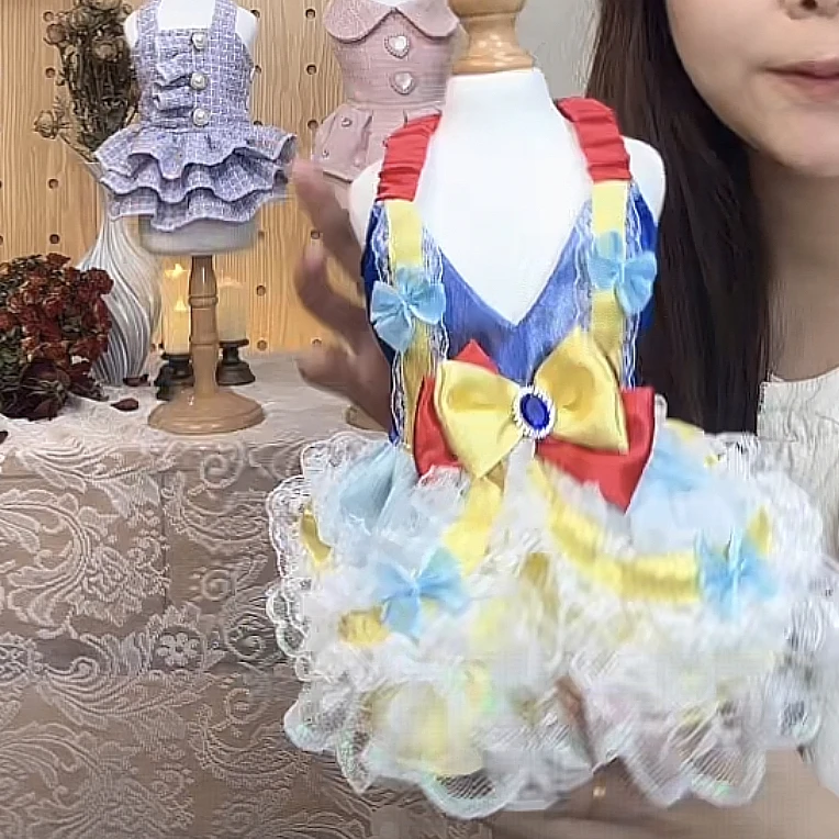宠物夏季公主裙女春季连衣裙女装表演服少女