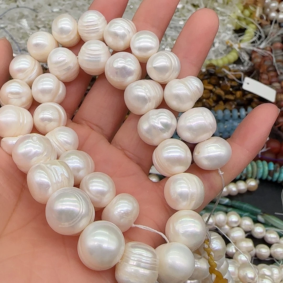 玛瑙/玉髓合金珠宝半成品珍珠12mm一条
