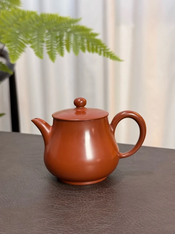 【朝阳壶】红泥全手工薄胎潮州手拉壶工夫茶器泡茶器纯手工制
