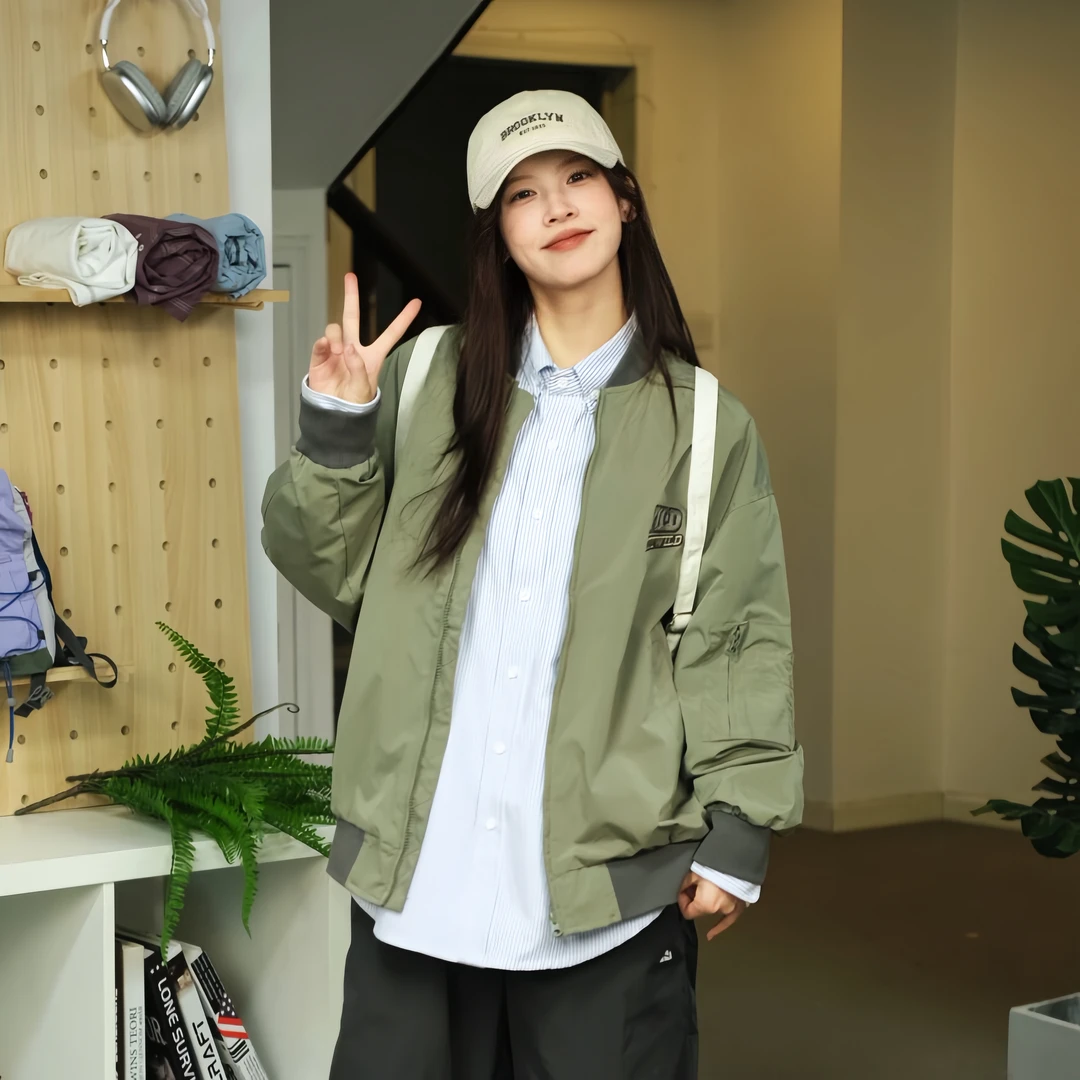 【活动款/ 防泼水/刺绣】山系户外飞行夹克外套 时尚棒球服