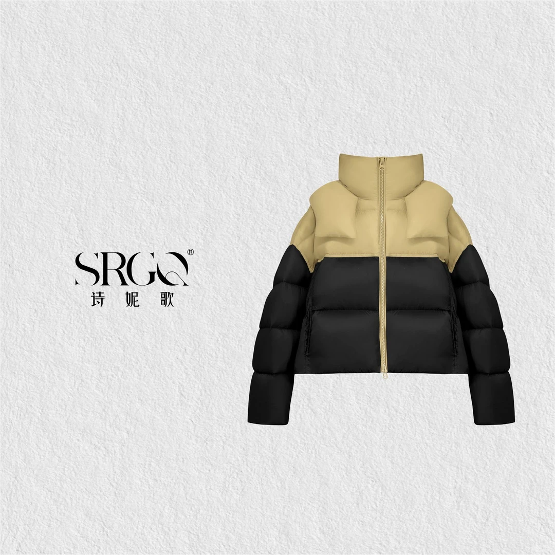 诗妮歌| 90白鸭绒"奢享轻暖"巨膨泡芙短款拼色连帽羽绒服御寒