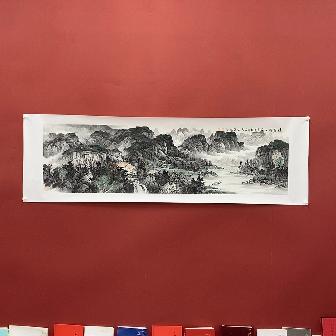 国画韦国春六尺对开180*50精品佳作