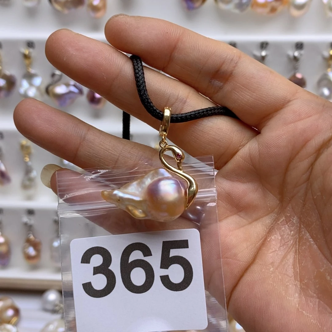 淡水珍珠颈饰银S925镶嵌365