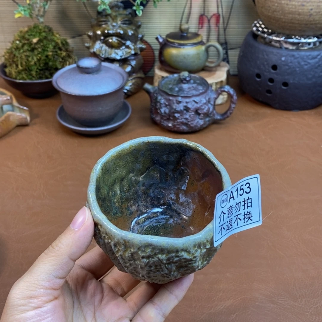 盖碗柴烧手捏杯150一物一拍