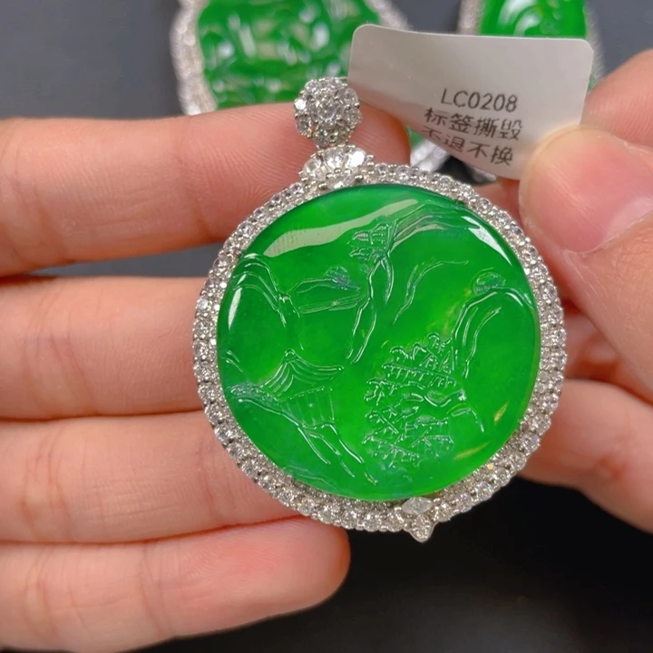 【闪购商品】颈饰银S925镶嵌翡翠翡翠