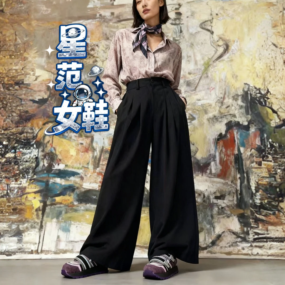 新中式德训鞋阿甘鞋咖啡香芋紫跟高4.5厘米舒适软轻四季款加绒款i