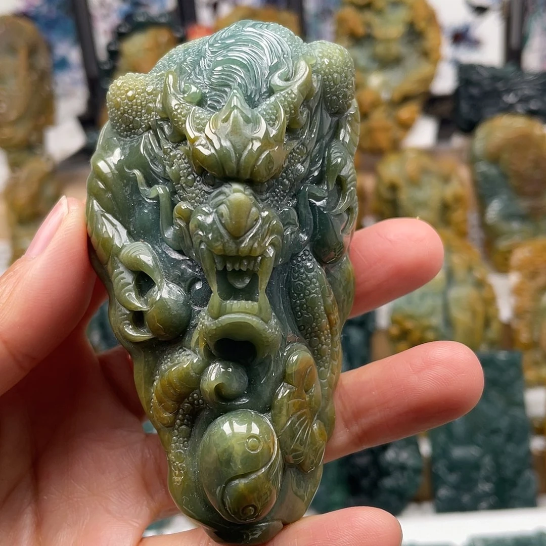 翡翠未镶嵌颈饰天然翡翠a货龙