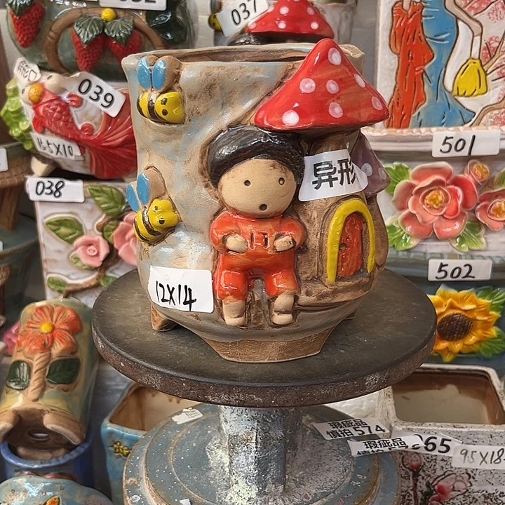 粗陶材质多肉花盆