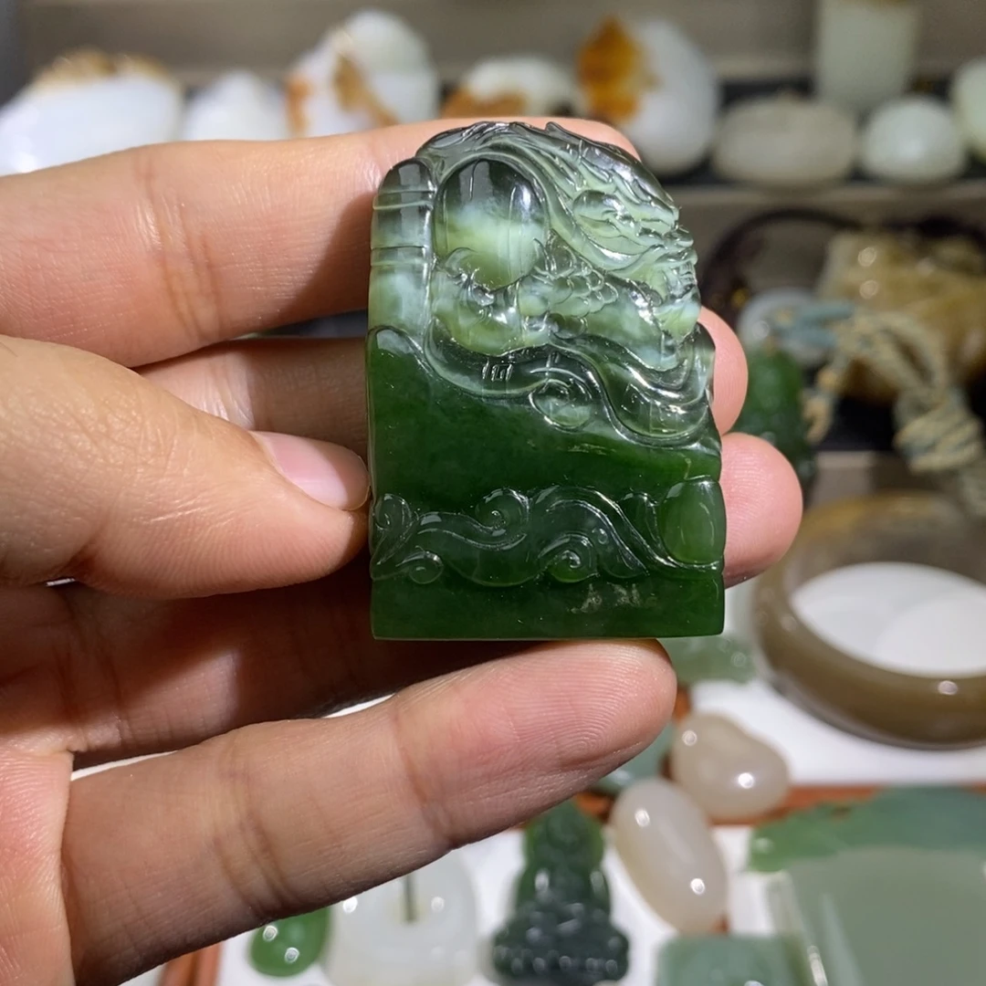 和田玉未镶嵌挂件