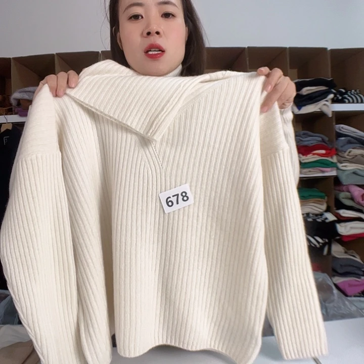 678纯山羊绒白色均码